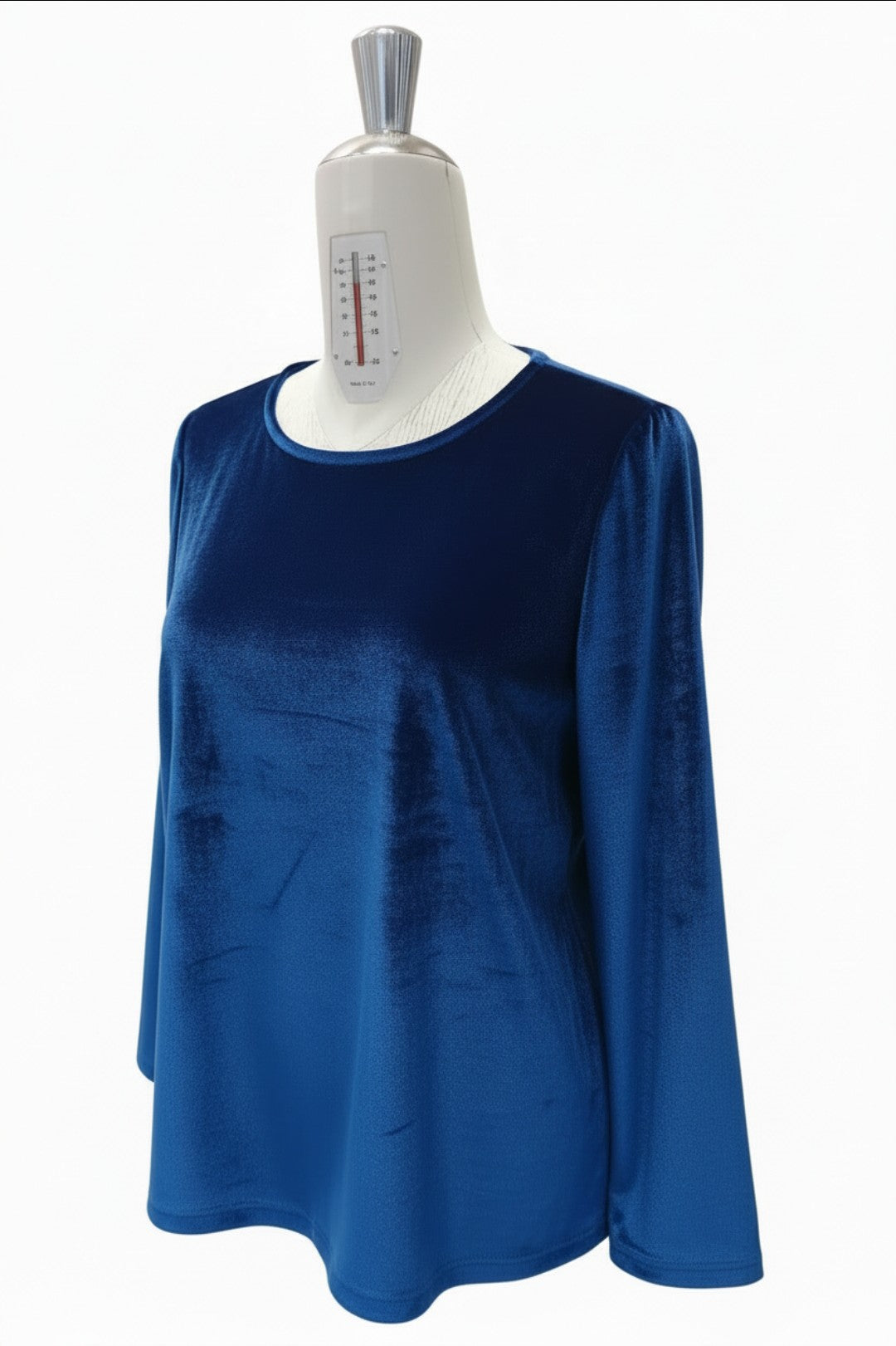 Maglia Paola in velluto con scollatura a barchetta, vista completa