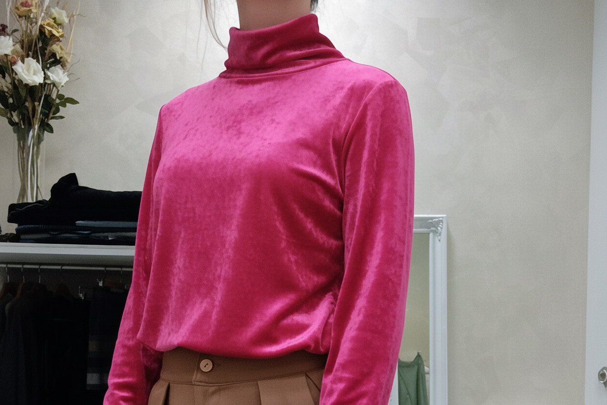 Maglia Paola in velluto con nastri regolabili sul retro