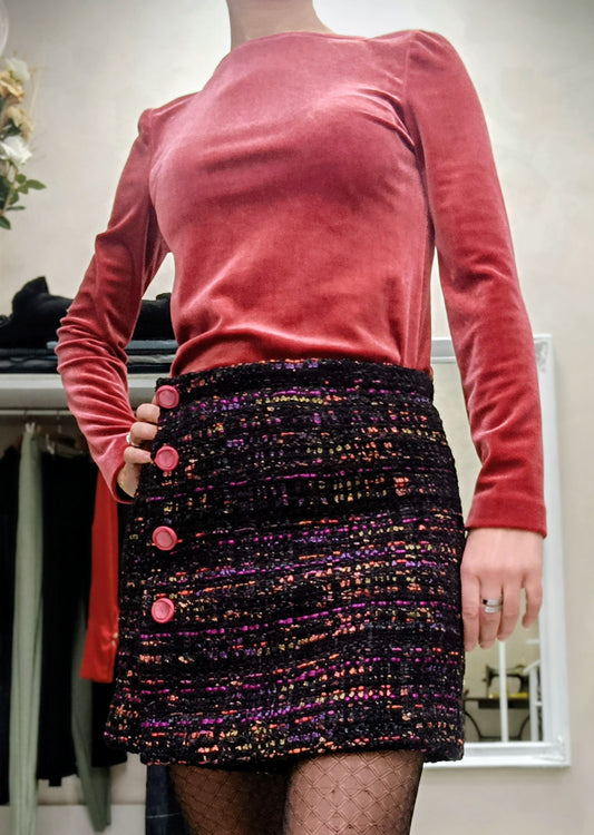 Minigonna a portafoglio in tessuto Chanel