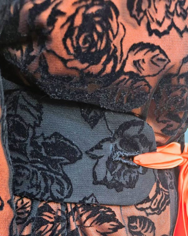 Cintura "Liberty" con due fusciacche (nera ed arancione)