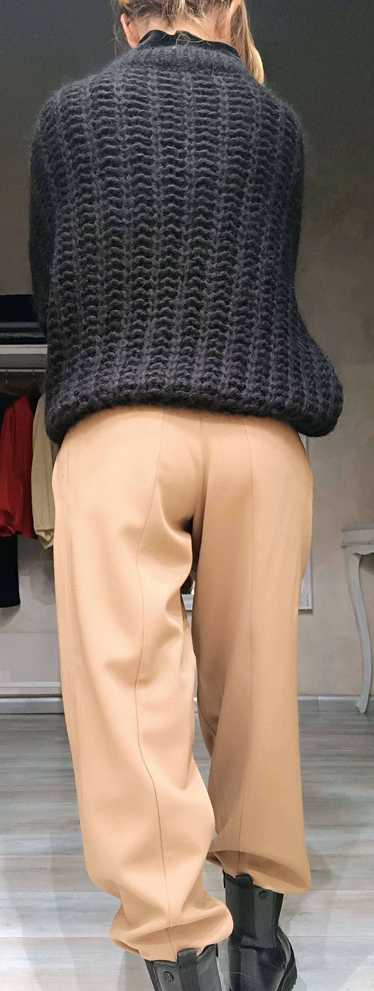 Pantalone Street in flanella di lana - vista posteriore