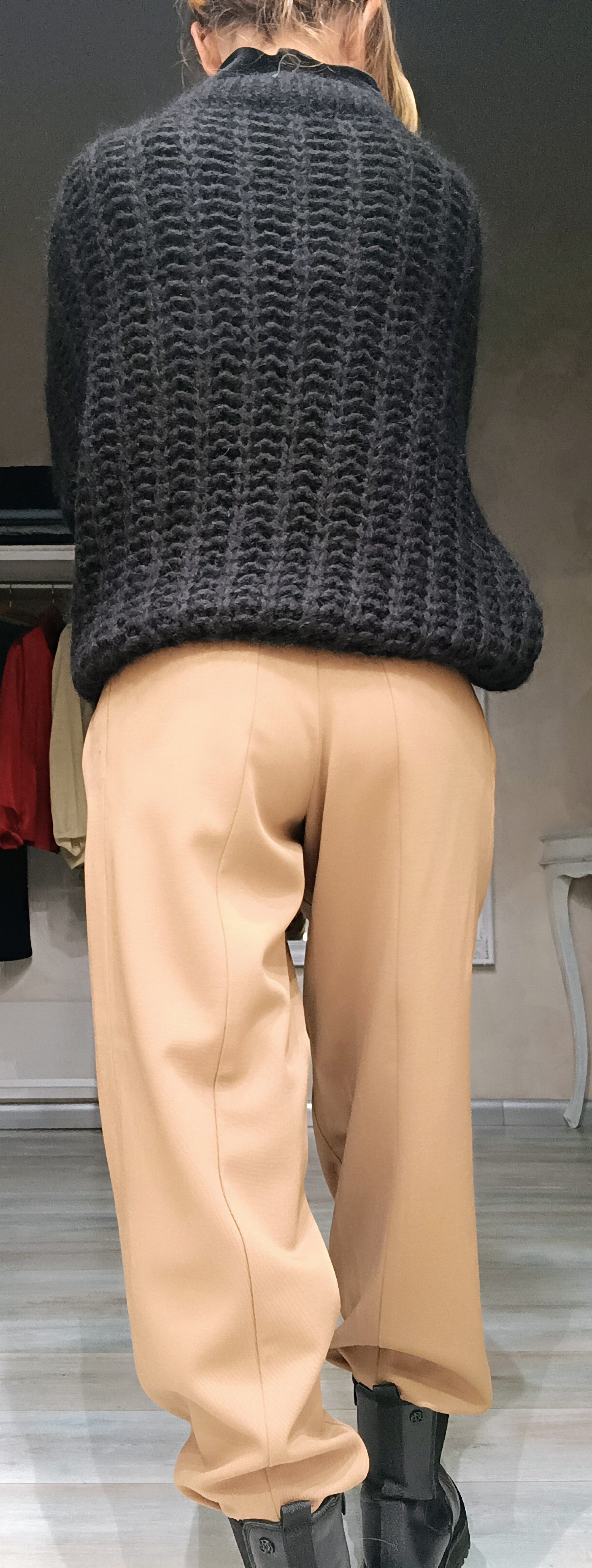 Pantalone Street in flanella di lana - vista posteriore