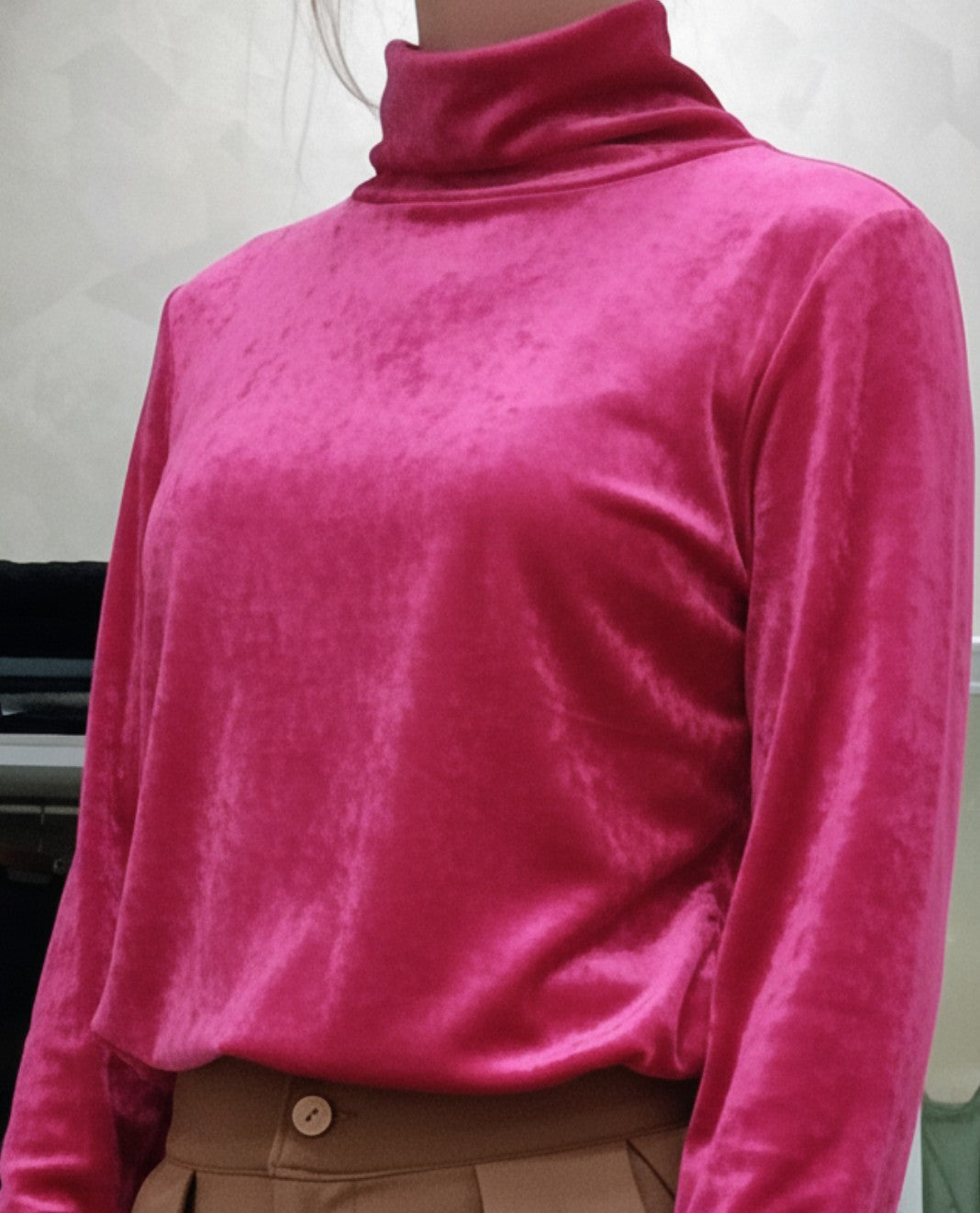 Maglia Paola in velluto, vista frontale