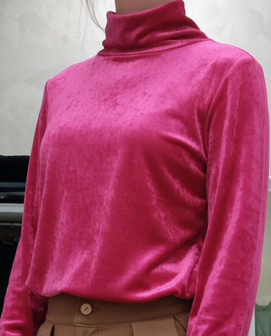 Maglia Paola in velluto, vista frontale